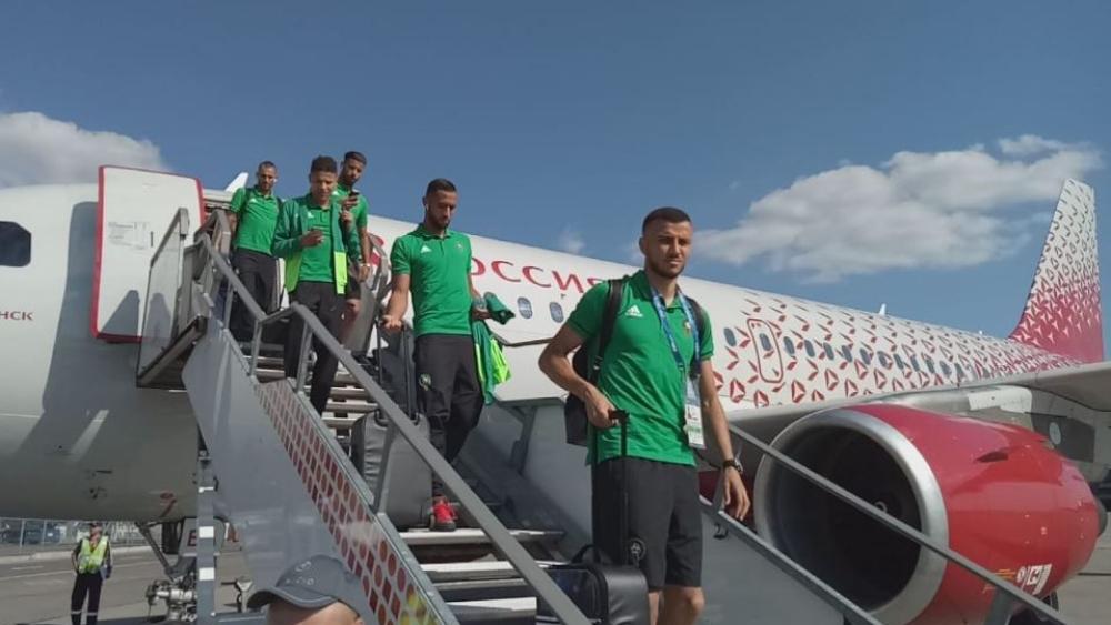 المنتخب الوطني يحط الرحال في موسكو قبل يومين من مواجهة البرتغال
