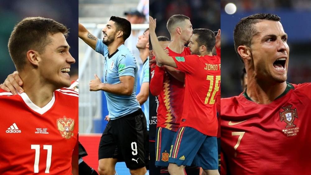 ثمن النهائي: أوروغواي - البرتغال | روسيا - إسبانيا: توقيت المباريات