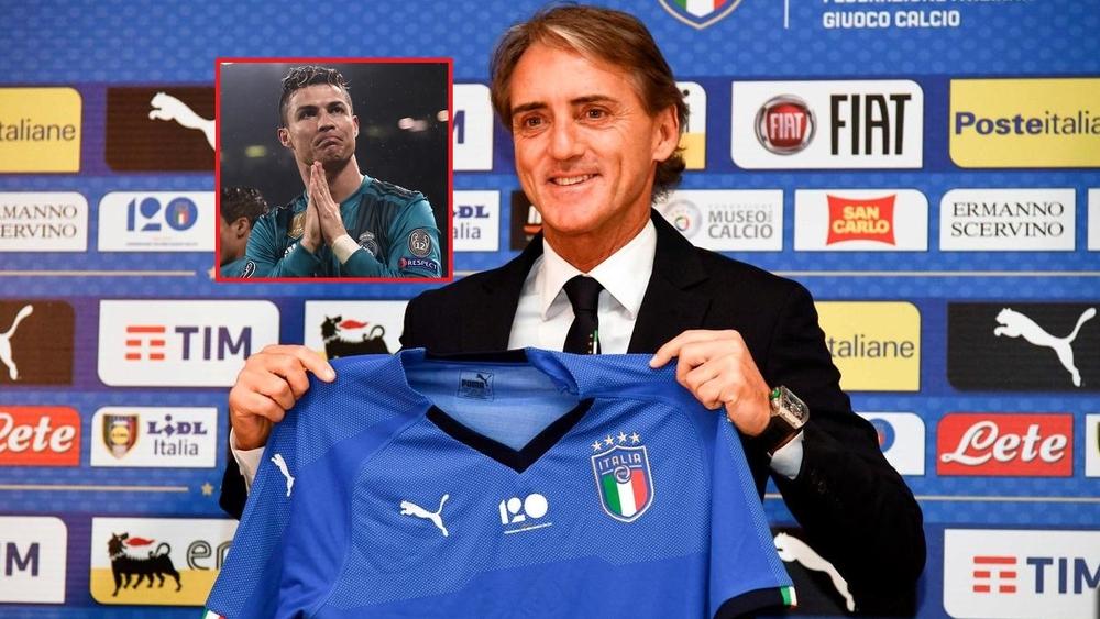 مانتشيني يرحب بكريستيانو في الـ'Serie A'