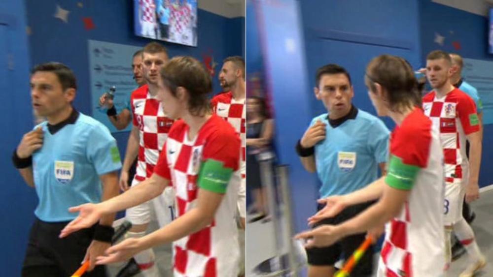 مودريتش للحكم: "ركلة الجزاء غير صحيحة.. وحتى الهدف الأول!"