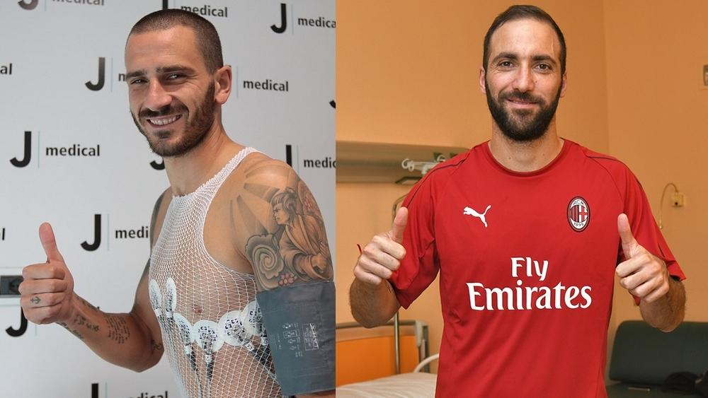 بونوتشي يكمل الكشف الطبي مع يوفنتوس وهيغوايين مع ميلان