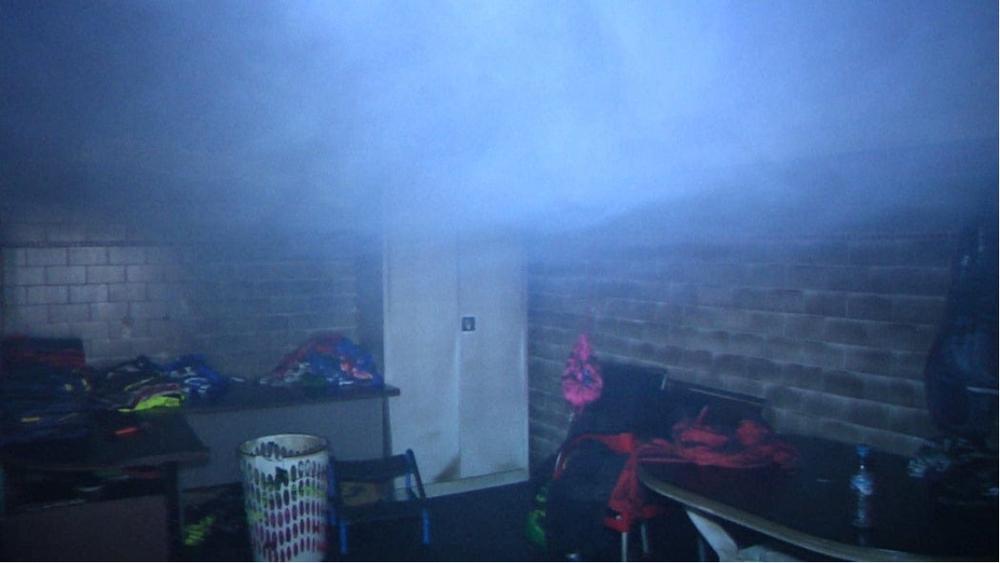 حريق بمستودع ملابس نادي المغرب التطواني