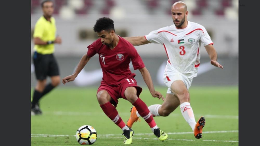 فلسطين تنهزم بثلاثية أمام قطر