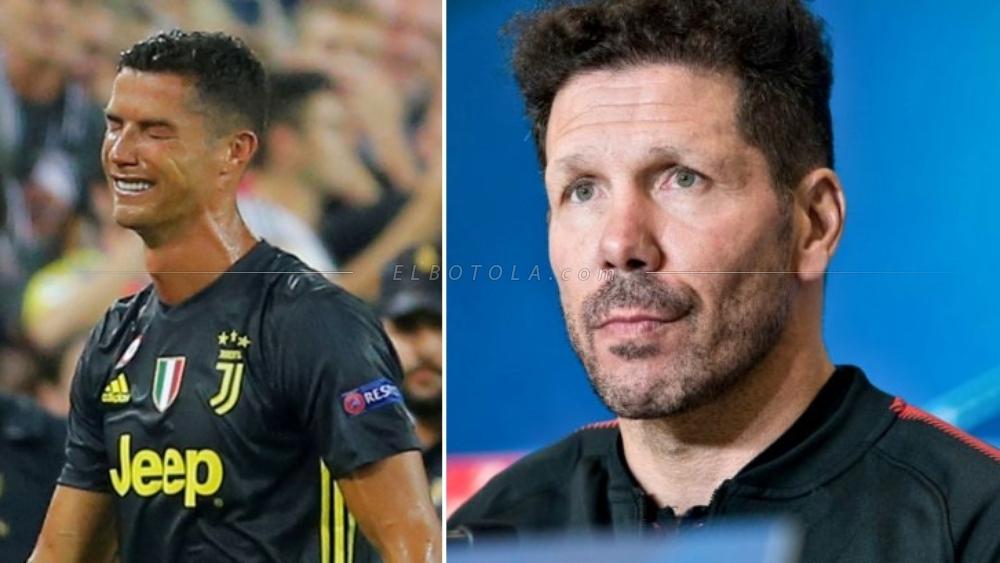 سيميوني يدافع عن رونالدو ويُطالب بتقنية "VAR"