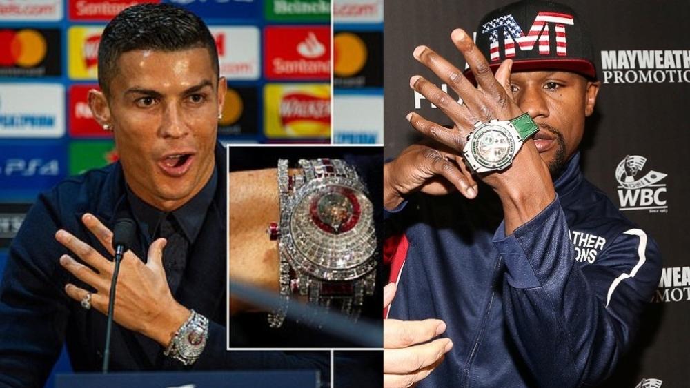 كريستيانو يملك ساعة يدوية بـ 2 مليون أورو: مايويذر يملك واحدة بـ 15 مليون