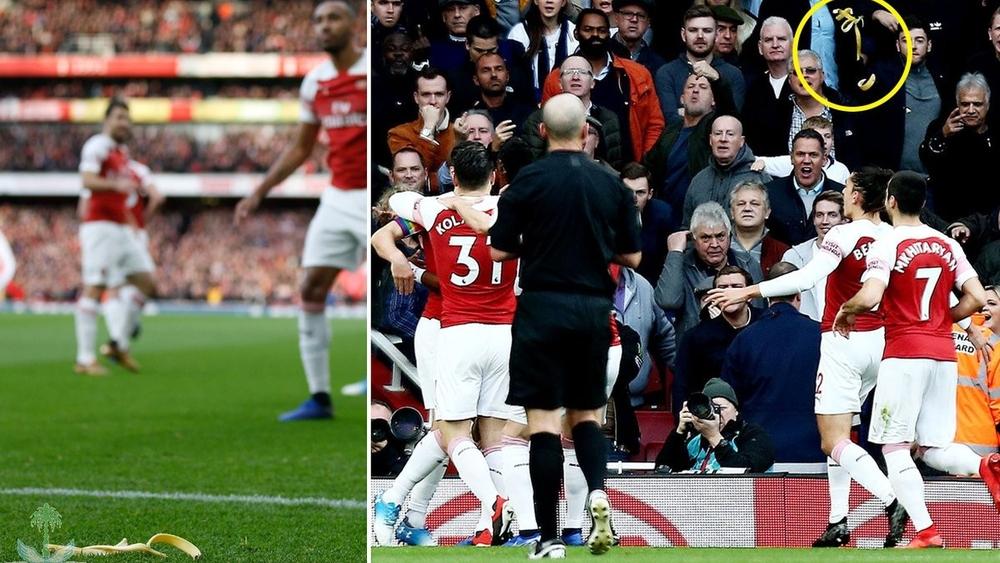 تغريم مشجع توتنهام لرميه قشرة موز باتجاه أوباميانغ