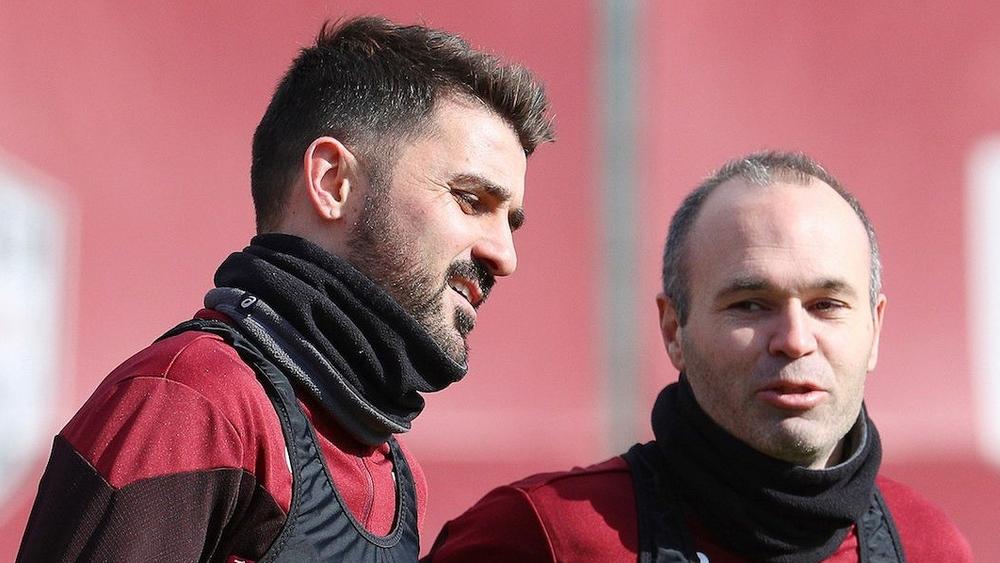 إنييستا ودافيد فيا في جولة بأمريكا مع فريقهما