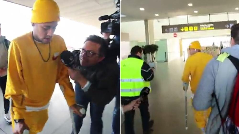 نيمار يفقد مرحه المعتاد وينفعل على صحفي بسبب برشلونة