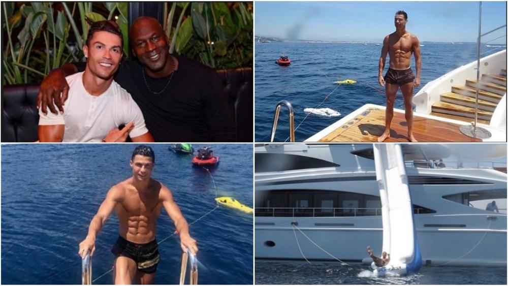 شاهد بالصور | كيف يقضي كريستيانو عطلته؟ .. وما قصة مقابلة مايكل جوردان؟