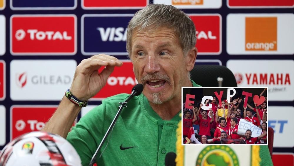 مدرب جنوب أفريقيا "يتوعد" مصر: "فوزنا عليهم سيشكل كارثة وطنية.. نطمح لإسكات الجمهور"