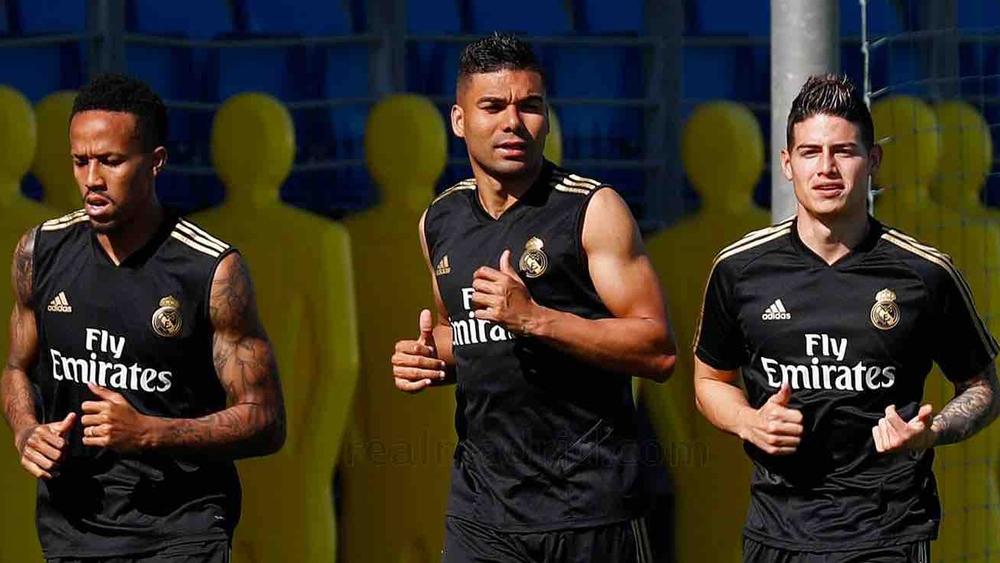 خاميس وكاسيميرو وميليتاو ينضمان لتدريبات ريال مدريد