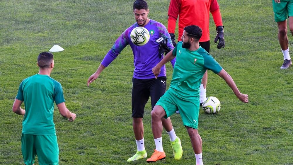 المنتخب الوطني يخوض آخر حصة تدريبية قبل مباراة الغابون