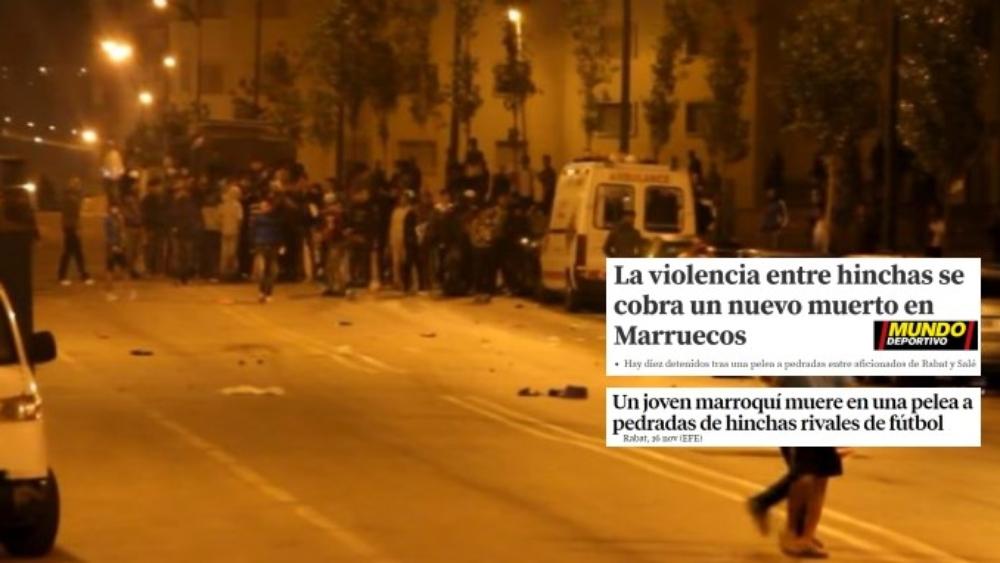 الإعلام الإسباني يُسارع لنقل الخبر: "مقتل مشجع في مواجهات بالحجارة.. وعنف كرة القدم منتشر في المغرب!"