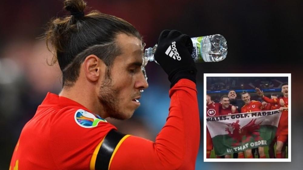 بيل يستفز جماهير ريال مدريد باحتفاله بالتأهل لليورو بشعار "ويلز والجولف ومدريد"