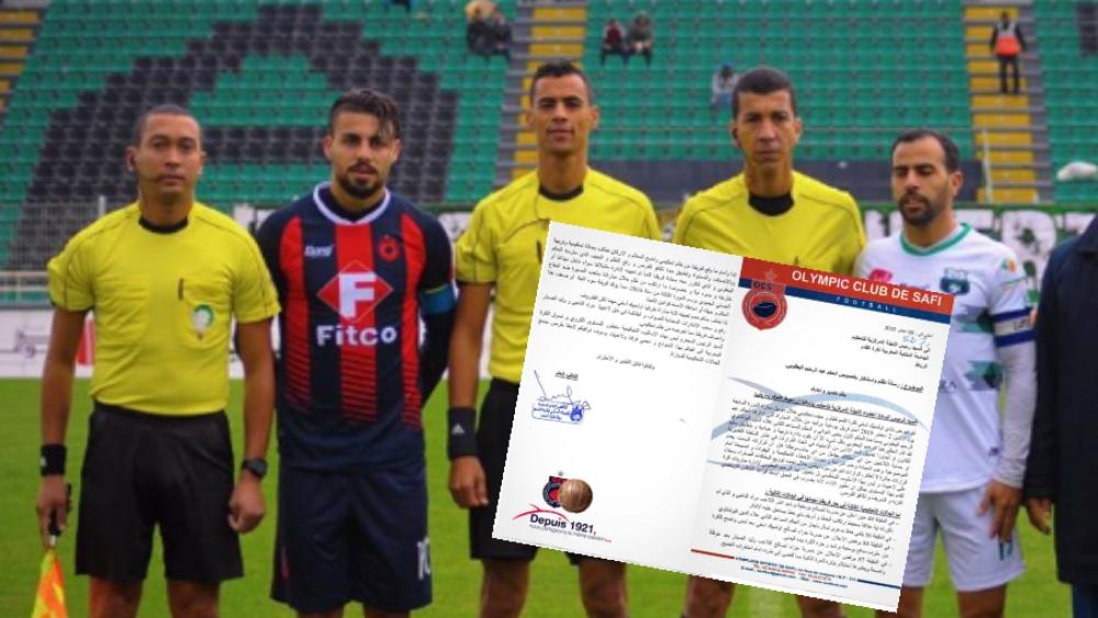إدارة أولمبيك آسفي تحتج على الحكم اليعقوبي بخصوص مواجهة ي.برشيد