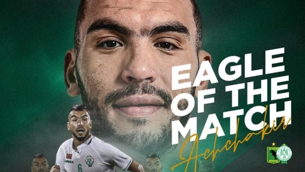 الجماهير الرجاوية تختار عبد الرحيم الشاكير "رجل المباراة" أمام فيتا كلوب الكونغولي