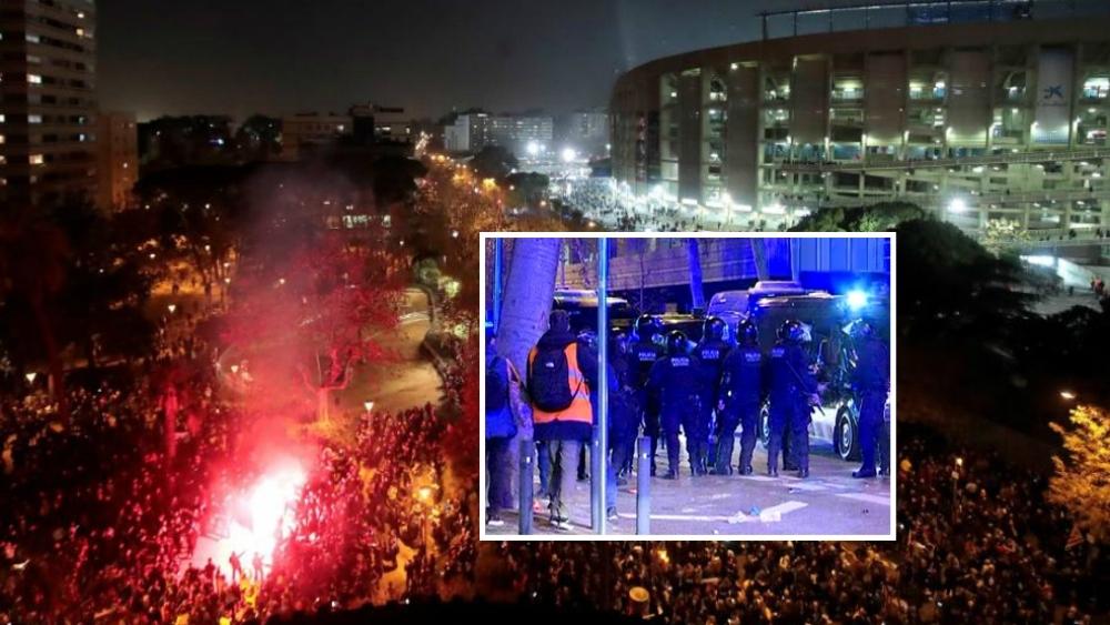 أحداث "خطيرة" شهدها محيط "كامب نو".. إصابة حوالي 46 شخصا وإلقاء القبض على 9 أشخاص!