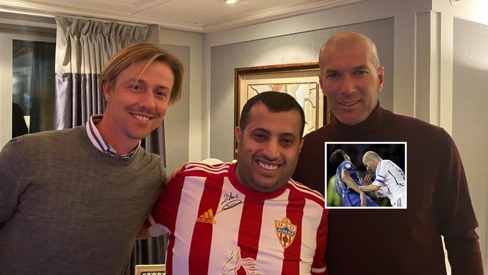 تركي آل الشيخ يلتقي بزيدان ويذكره بـ"نطحته الشهيرة"