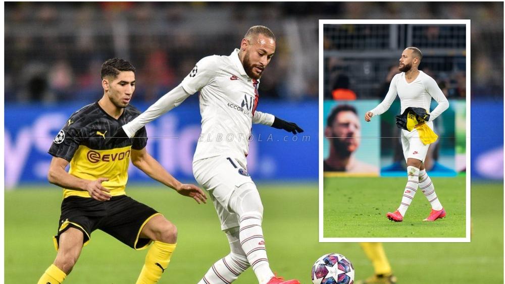 نيمار وحكيمي يتبادلان قميصيْهِما بعد لقاء دورتموند وسان جيرمان