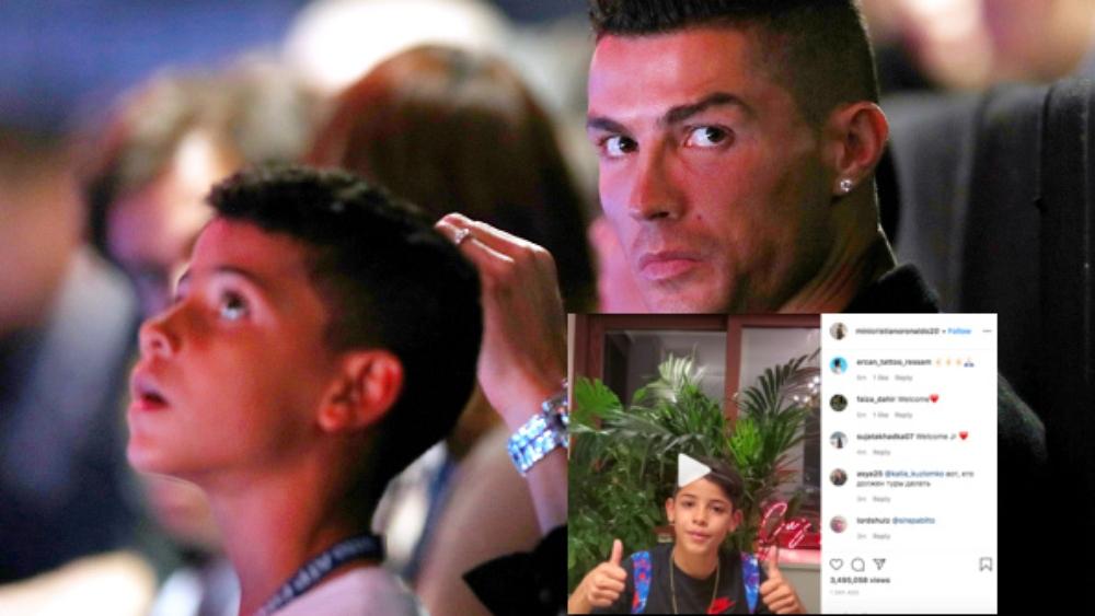 حساب "كريستيانو جونيور" يقترب من مليون متابع في يوم واحد