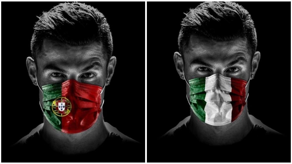 من وراء الكمامات .. كريستيانو رونالدو يوجه رسالة إلى العالم