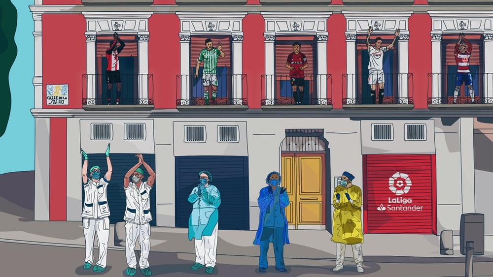 الليغا تدعم التنمية المجتمعية من خلال كرة القدم.. وتجمع 1.2 مليون يورو لمكافحة "فيروس كورونا"