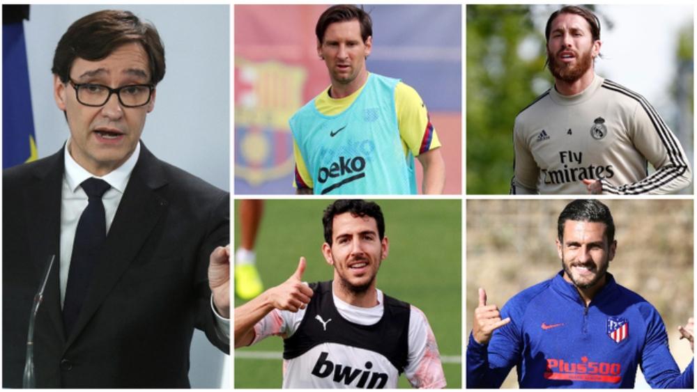 وزير الصحة الإسباني يعقد اجتماعًا مع ميسي وراموس