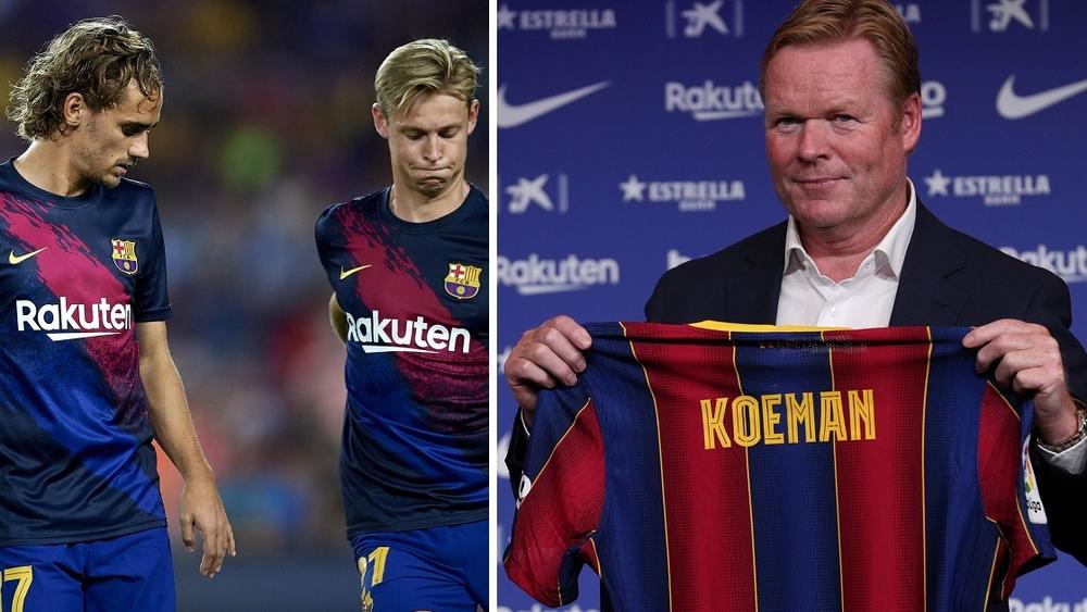 كومان: "مع كامل احترامي للجميع فغريزمان ليس بجناح ودي يونغ لم يكن يلعب في مركزه"