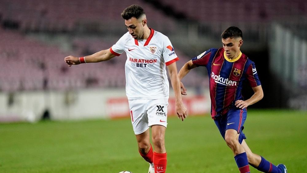 برشلونة يكتفي بالتعادل أمام إشبيلية.. وبونو يحرم ترينكاو من تسجيل هدف الفوز في الدقيقة 90'