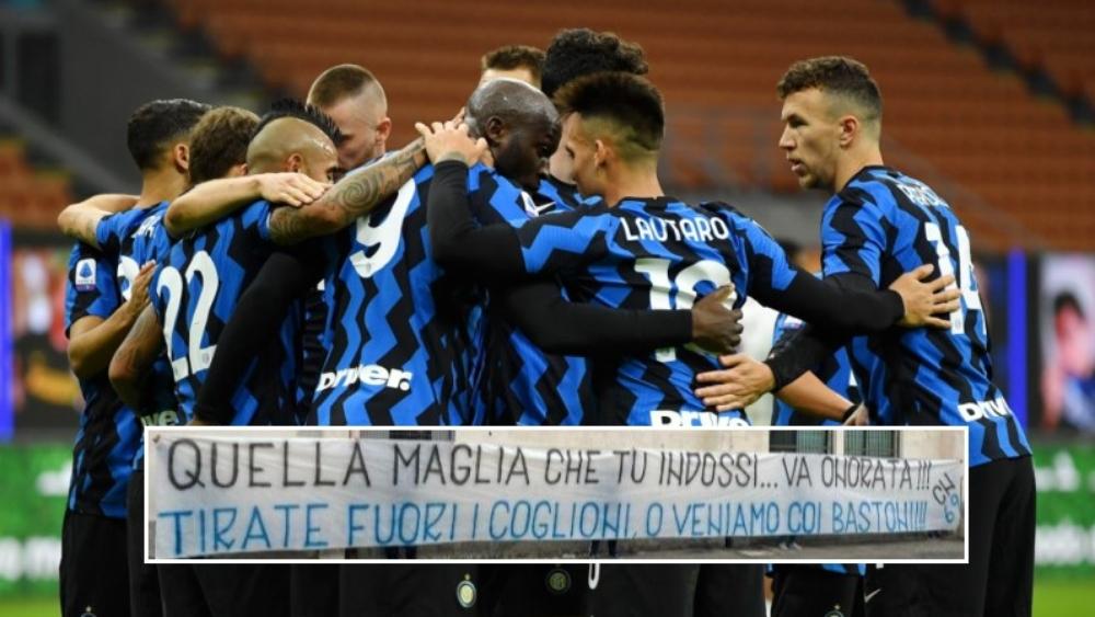 رسالة من الـ"كورفا نور" للاعبي الإنتر قبل الفوز على ساسولو: "عليكم تبليل القميص.. أظهروا مستواكم وإلا سنأتيكم بالعصي!"