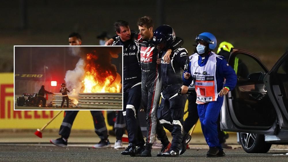 بعد نجاته بـ"أعجوبة" من حادث "انفجار" سيارته.. سائق "الفورمولا 1" غروجان يطمئن الجماهير