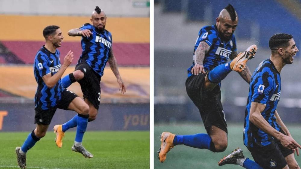 احتفالية فيدال بهدف حكيمي "الأنطولوجي" تثير الجدل في إيطاليا بسبب "الأذى" الذي كادت أن تسببه للمغربي