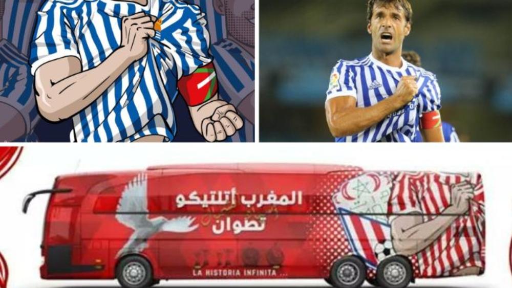 رسّام إسباني يتهم المغرب التطواني بـ"نسخ ولصق" إبداعه الفني للاعب برييتو على حافلة الفريق!