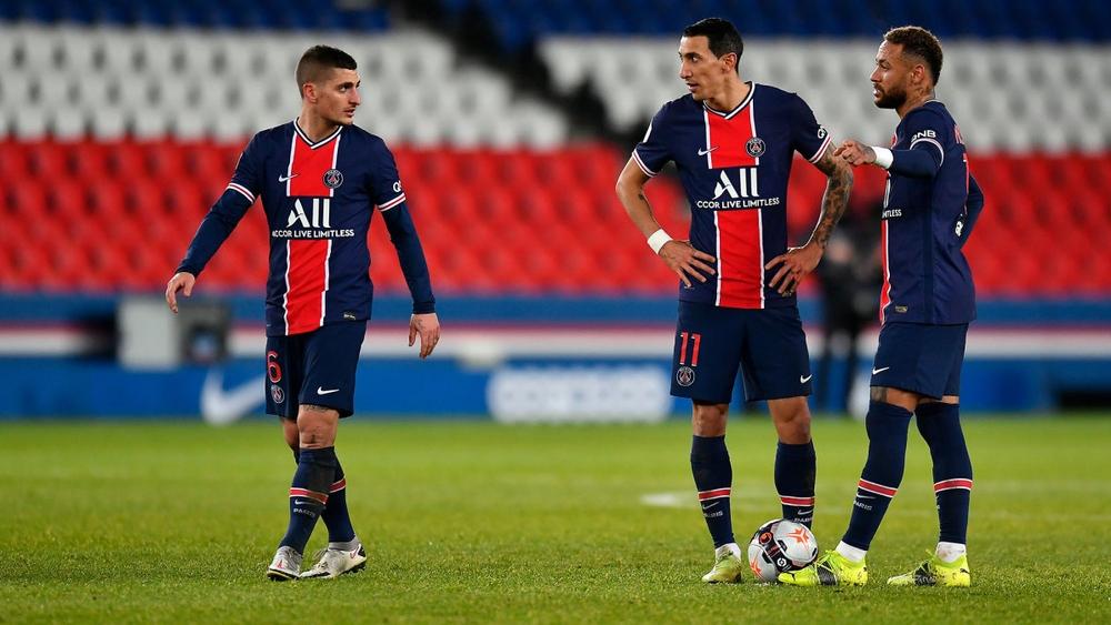 نيمار ودي ماريا أبرز غيابات سان جيرمان أمام برشلونة.. وفيراتي يعود من الإصابة