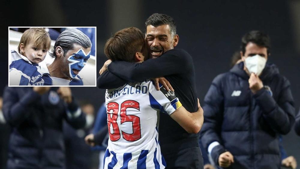 قبل 17 سنة "حمل" إبنه احتفالا بلقب الدوري البرتغالي.. في 2021 "يعانقه" كمدرب احتفالا بمشاركته الأولى مع كبار بورتو