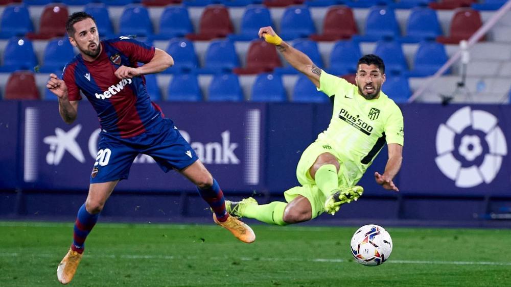 أتلتيكو مدريد يتعادل مع ليفانتي وسواريز "يفشل" في التسجيل