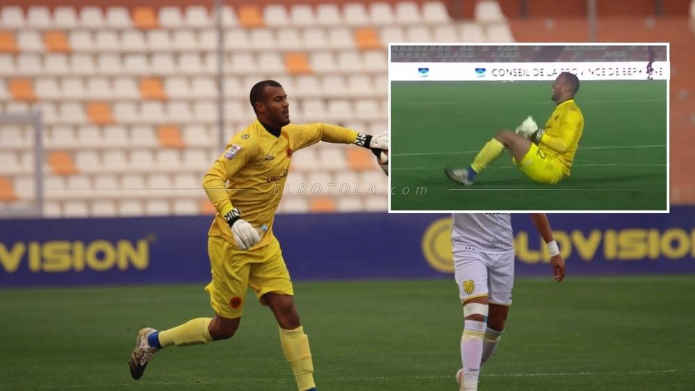 فرحةٌ لم تكتمل.. الوعد حارس ن.بركان يُقلّد احتفالية كيديابا نجم مازيمبي السابق بعد الهدف الثالث أمام الماص