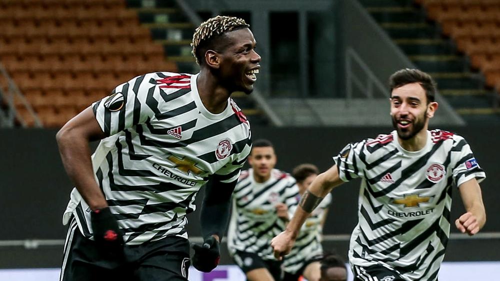 بوغبا يقود مانشستر يونايتد للفوز على ميلان والصعود إلى ربع نهائي الدوري الأوروبي