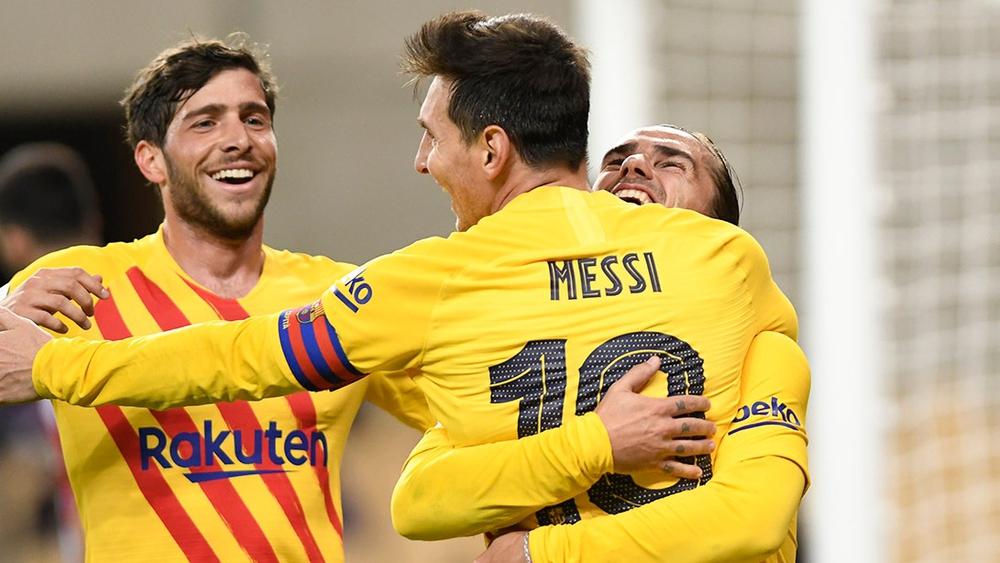 جريزمان: "نشعر بالفخر لوجود ميسي معنا وأتمنى بقاءه هنا في برشلونة"