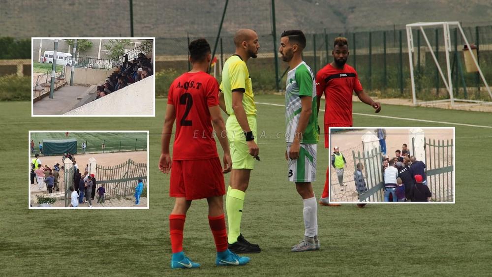 بالصور/ اعتقالات وإيقاف المباراة قبل نهايتها وحضور عدد كبير من الجماهير.. مقابلة بقسم الهواة تنتهي بمخفر الشرطة