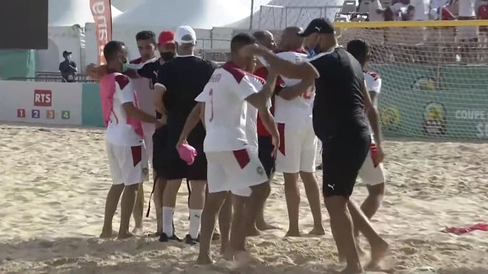 المنتخب الوطني للكرة الشاطئية يفوز على مصر ويتأهل لنصف نهائي كأس أفريقيا