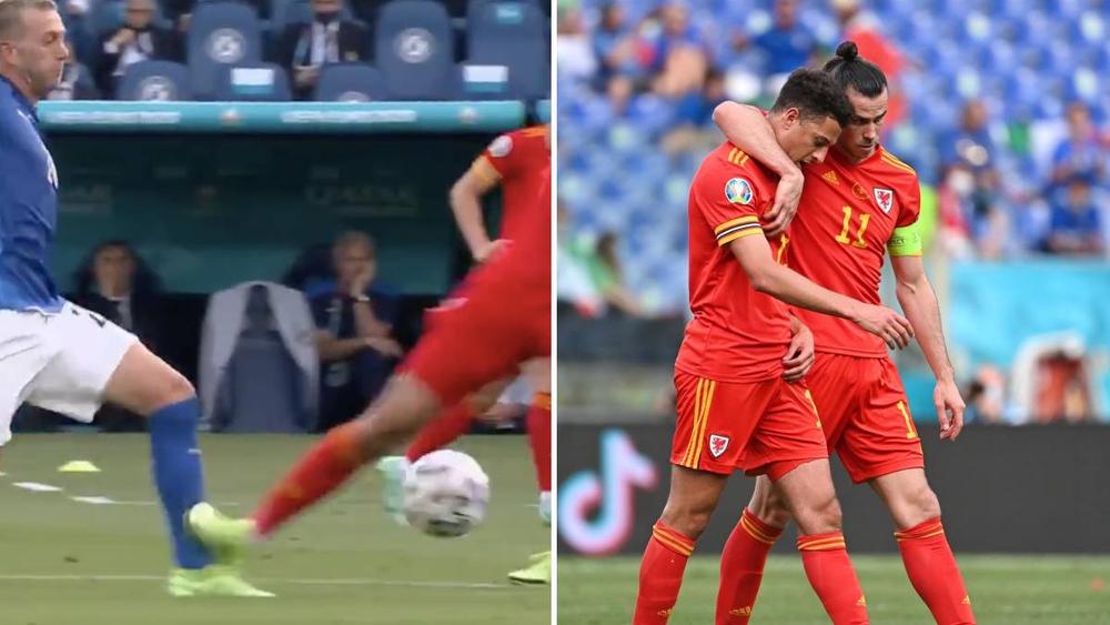 مدافع ويلز "أمبادو" يدخل تاريخ الـ"يورو" برقم سلبي كأصغر لاعب يتلقى ورقة حمراء