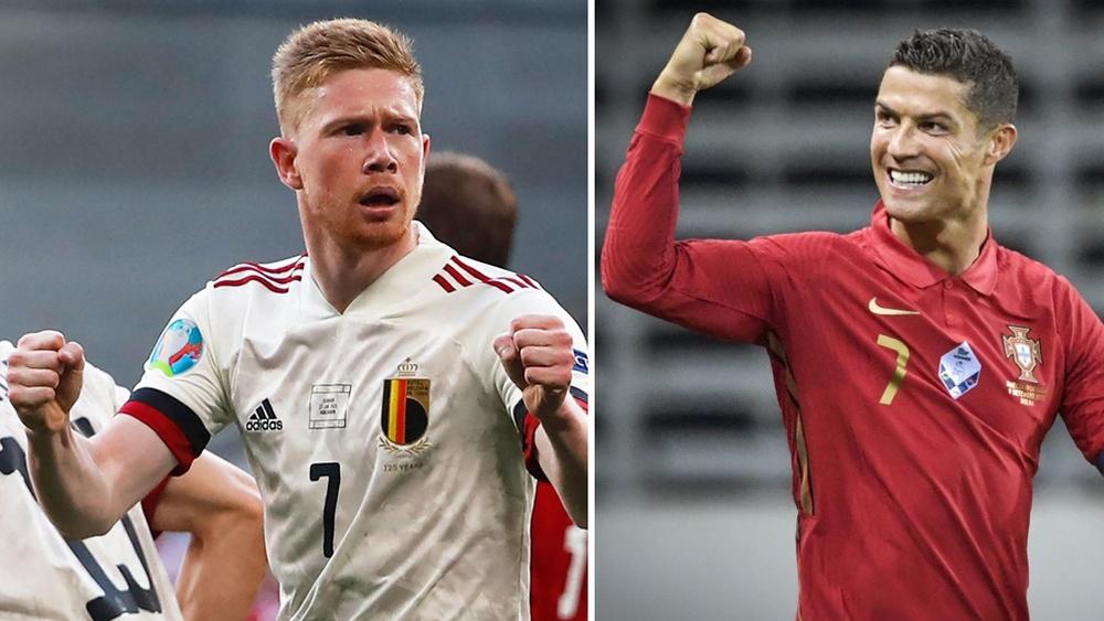 التشكيلة الأساسية/ بلجيكا بدي بروين وهازارد ولوكاكو.. كريستيانو وجوتا وسيلفا في الخط الأمامي للبرتغال