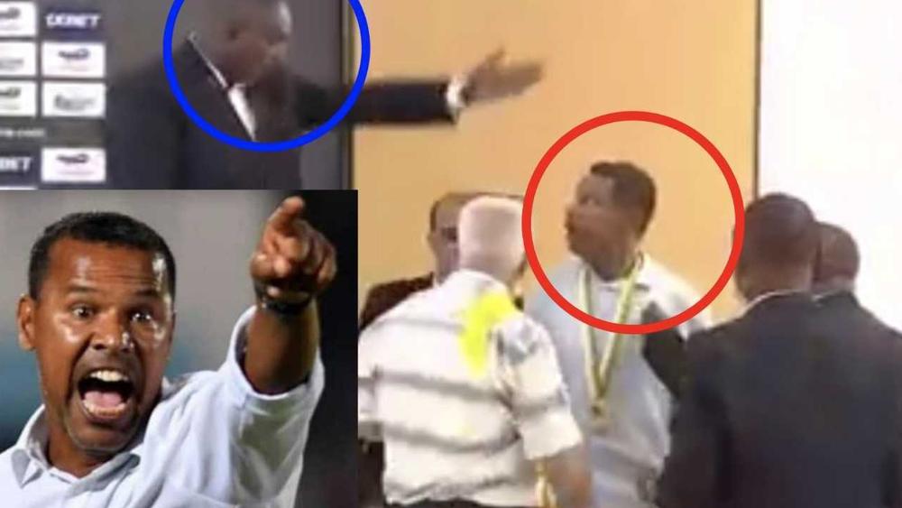 الشابي "يخلق الحدث" بدفاعه عن صحفي جزائري يحمل راية شبيبة القبائل إثر تجاهل ممثل "الكاف" له في المؤتمر الصحفي