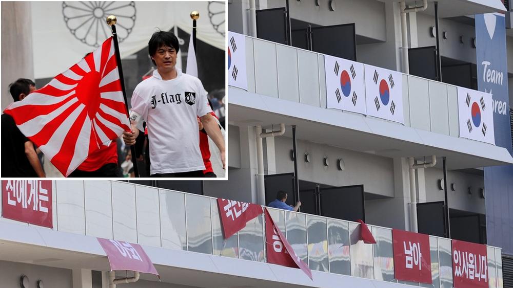 "النزاع الكوري-الياباني" يتجدد في "الألعاب الأولمبية" بسبب "حرب الـ 16" وعلم "الشمس المشرقة"