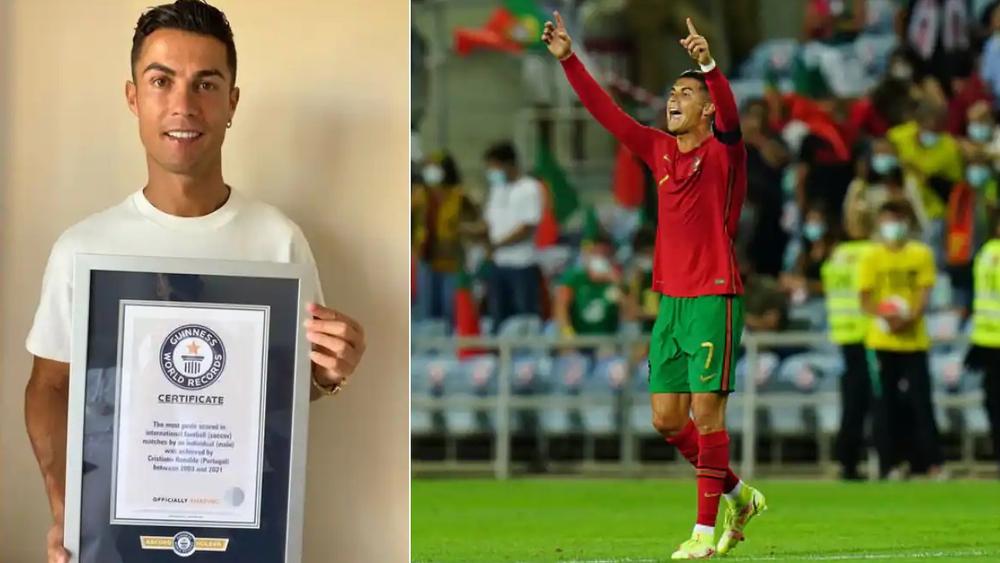 بتحوّله إلى "أعظم هدّاف" على المستوى الدولي.. كريستيانو رونالدو يحتفل بجائزة "غينيس" للأرقام القياسية