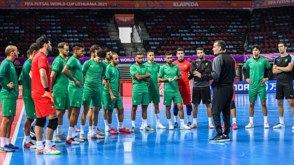 المنتخب الوطني لكرة القدم داخل القاعة يُجري آخر حصة تدريبية قبل مواجهة البرتغال في "مونديال الصالات"