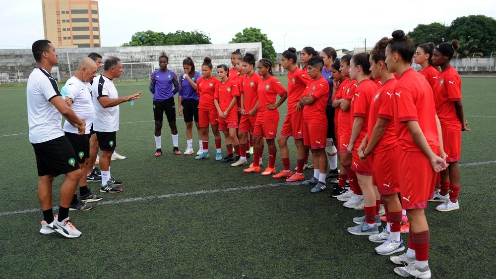 المنتخب المغربي النسوي لكرة القدم لأقل من 20 سنة يجري حصة لإزالة العياء قبل بدء استعدادته لمواجهة البنين لحساب تصفيات كأس العالم