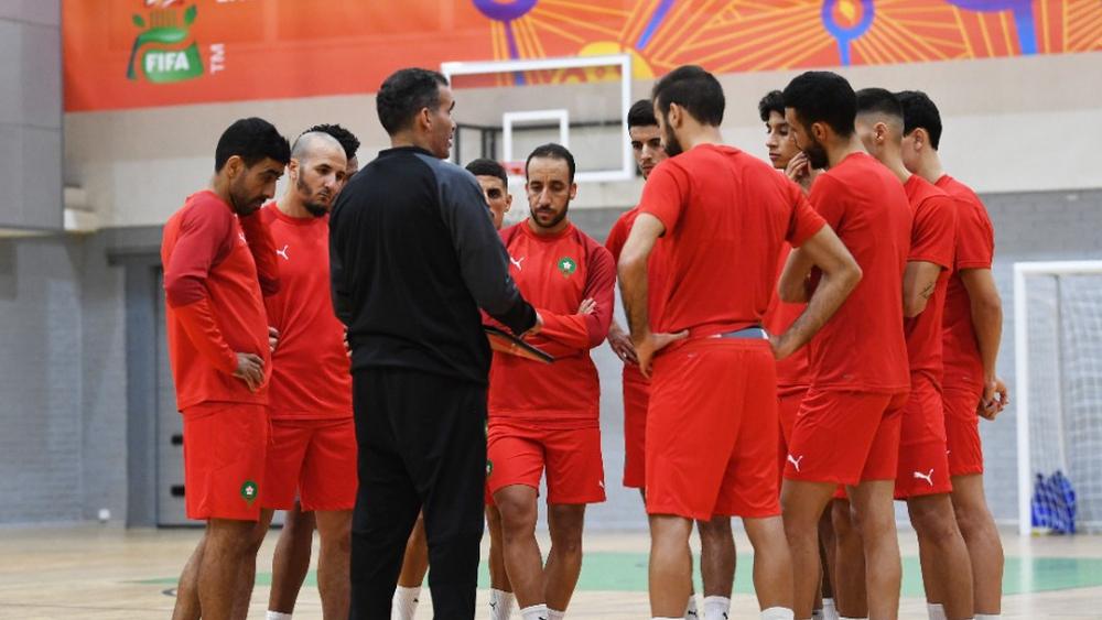 المنتخب الوطني للـ"فوتسال" يخوض آخر حصة تدريبية قبل مواجهة البرازيل في ربع نهائي "المونديال"