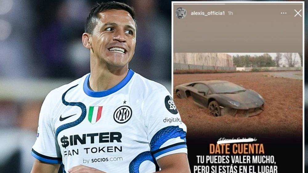 أليكسيس سانشيز يُشبه حاله في الإنتر بسيارة "فارهة" مغطاة بالوحيل